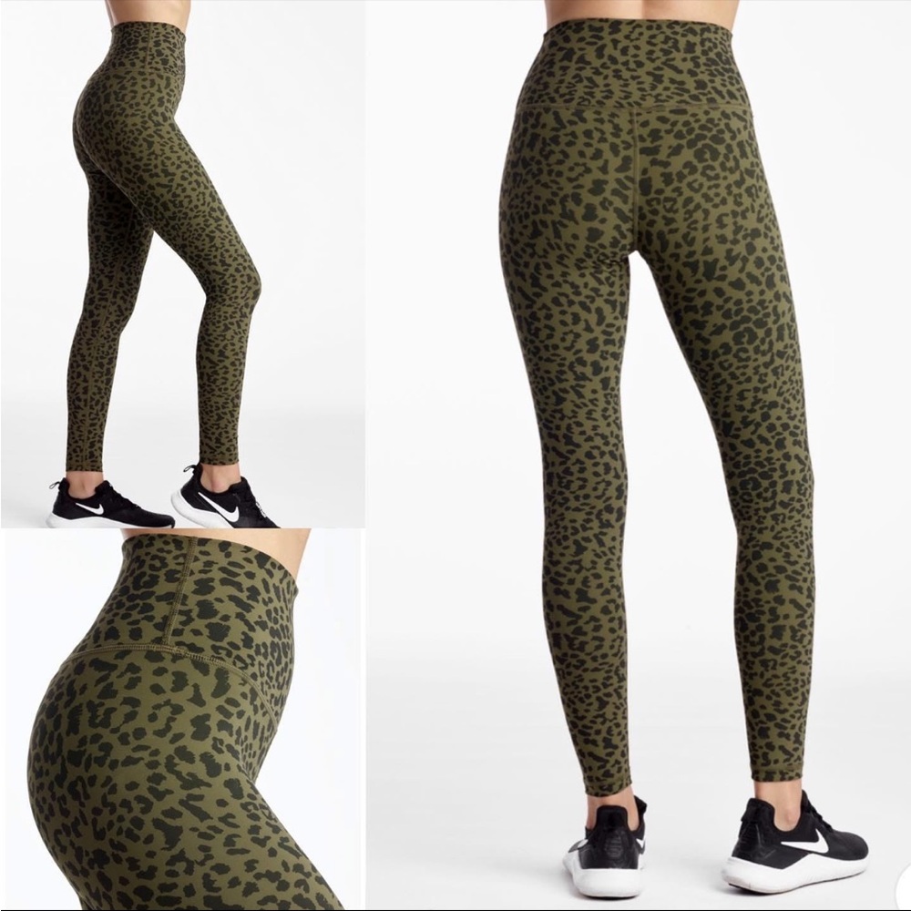 DYI Green and Black Leopard Print Leggings